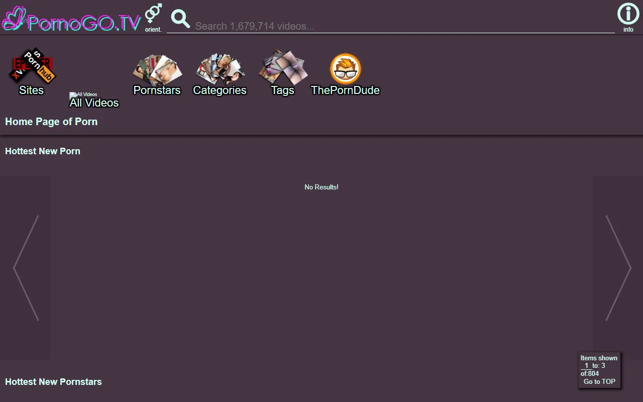 Screenshot of Pornogo